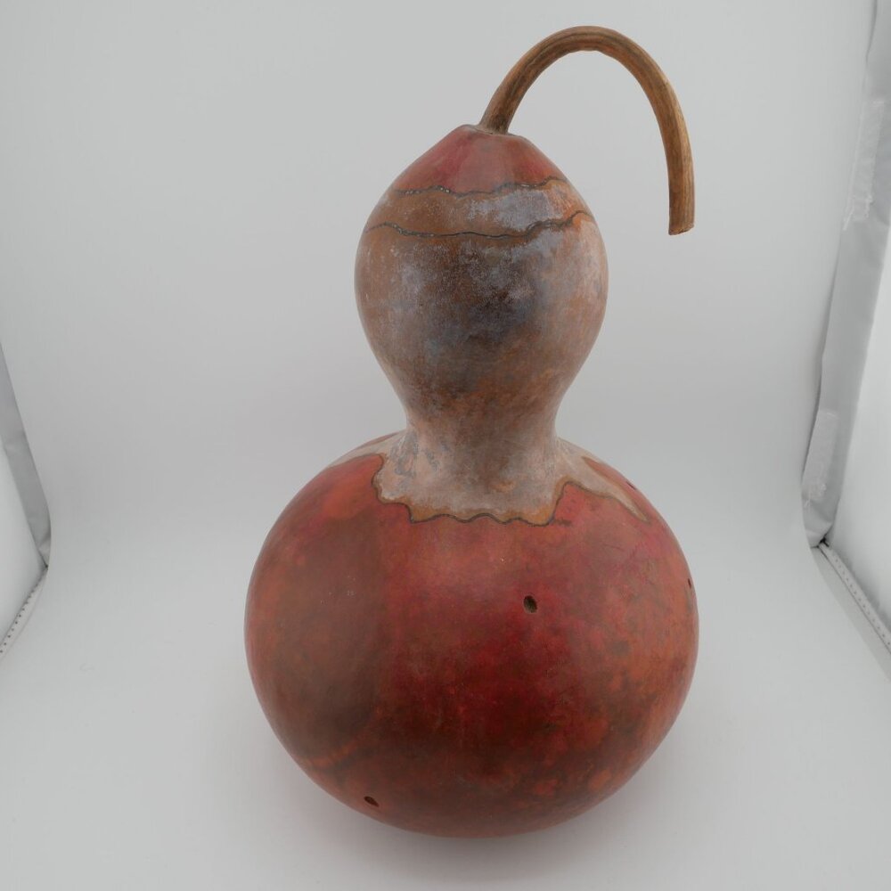 Hand-Painted Santa Gourd Decoration By A. Ruble - Picture 3 of 9